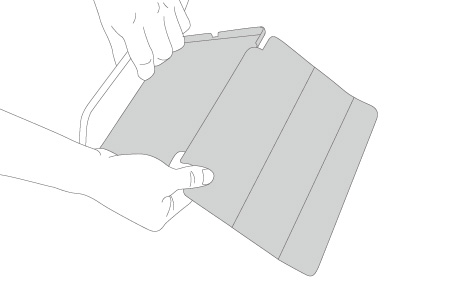 顶开两个扣位后，平板即可取出。,iPad Pro 9.7''保护壳，优触系列