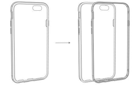 【安装步骤】将保护壳的TPU底壳与金属边框拆开,iPhone 6/6s手机壳， 时尚雅痞系列 名铸