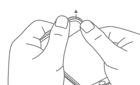 【拆卸步骤】双手握住手机，用大拇指将手机电 源键上方一角往外推开,iPhone 6/6s手机壳， 时尚雅痞系列 名铸