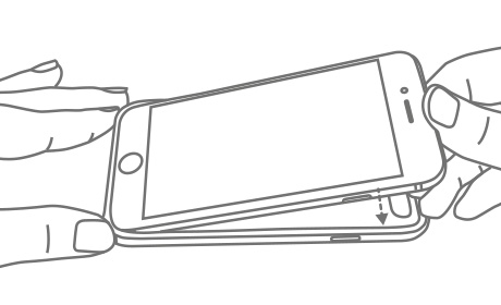 将手机装入TPU底壳中,iPhone7 手机保护壳，名铸系列