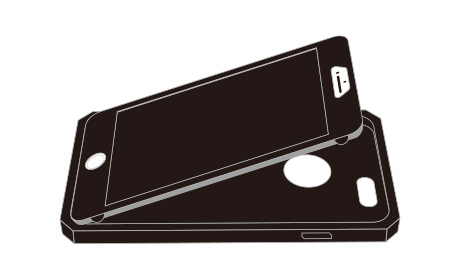将装好前保护盖的手机，先从Home键的一侧嵌入后保护壳。,fang-shuai-iPhone6-6s-mian-gai-kuan-shou-ji-ke-han-yu-lian-meng-xi-lie