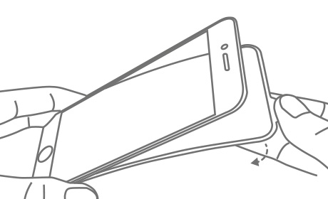 缓缓将贴膜从背板上剥离。,iPhone 6/6s手机保护膜，全覆盖3D高清钢化膜